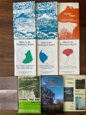 10 Vintage Hiking Trail Guide + Walking Books Potomac Appalachian Trail Club